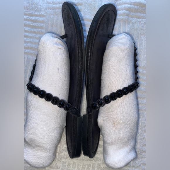 Jessica Simpson Karlee Thong Flat Sandals Black Size 7M - Picture 8 of 9